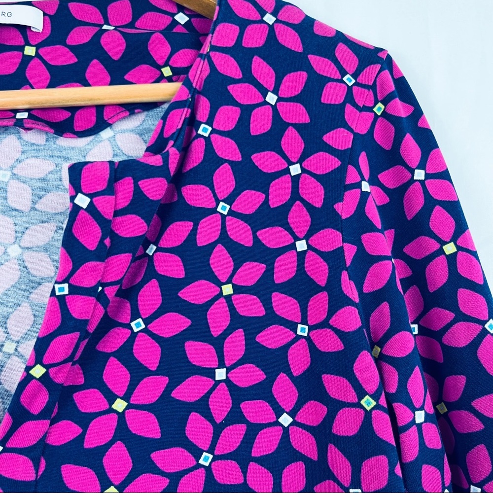 Pink and Purple Patterned Women's Dress - Picture 4 of 8